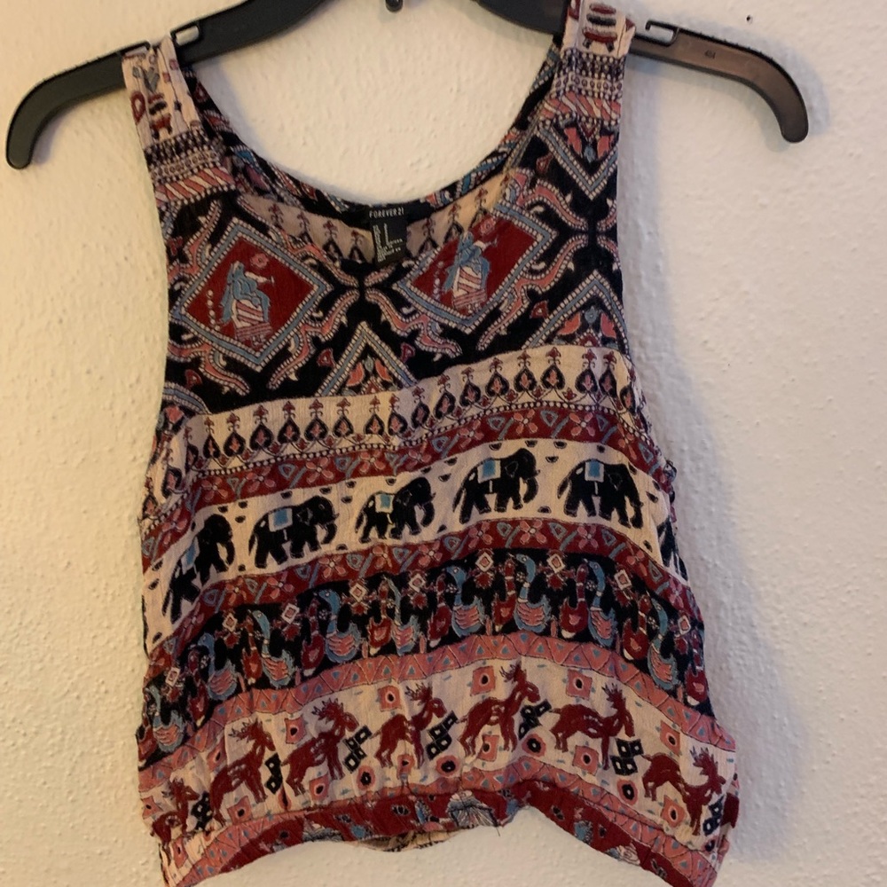 Forever 21 Tribal print crop top